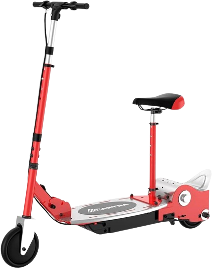 Electric scooter with seat  Red Image